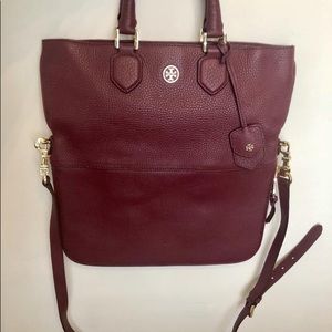 Tory Burch Robinson pebbled foldover messenger